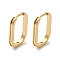 304 Stainless Steel Oval Hoop Earring Findings, Grooved Blank Earring Settings, for Inlay Earring Making, Real 14K Gold Plated, 19x12.5x2mm, Pin: 1mm