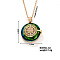 Vintage Sparkling Rhinestone Sun Pendant Necklaces, Brass Cable Chain Necklaces for Women, Golden, 15.75 inch(400mm)