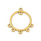 304 Stainless Steel Chandelier Component Links, Ion Plating(IP), Ring Shape, Golden, 31.5x29x1.5mm, Hole: 1.8mm