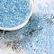 AB Color Plated Glass Seed Beads, Transparent Colours Rainbow, Peanut, Light Sky Blue, 4~4.5x2~2.5x2~2.5mm, Hole: 0.8~0.9mm, about 10000pcs/pound