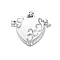 Brass Enamel Locket Pendants, Rack Plating, Long-Lasting Plated, Lead Free & Cadmium Free, Heart Charm, White, 18x21x11.5mm, Hole: 5.5x3.5mm, Inner Diameter: 11x14mm