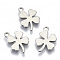 Non-Tarnish 201 Stainless Steel Charms, Laser Cut, Clover, Stainless Steel Color, 13x9.5x0.8mm, Hole: 1.4mm