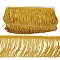 Polyester Tassel Fringe Trimming, Clothes Decoration, Costume Accessories, Goldenrod, 100x1mm, 10m/card