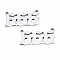 Non-Tarnish 201 Stainless Steel Pendant Links, Laser Cut, Stainless Steel Color, Num.6, 11.5x22x1mm, Hole: 1.4mm