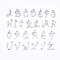 Non-Tarnish 201 Stainless Steel Charms, Laser Cut, Alphabet, Stainless Steel Color, Letter, 10~13x4.5~10x1mm, Hole: 1.4mm