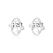 Sweet Stainless Steel Flat Planet Earrings for Daily Wear, Women's Fashion.