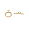 Stainless Steel Toggle Clasps, Ring, Golden, 8~14x20~25mm