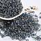 Iris Glass Seed Beads, Half Plated, Two Tone, Round, Midnight Blue, 6/0, 4x3mm, Hole: 1.4mm