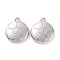 Rack Plating Alloy Pendants, Cadmium Free & Lead Free & Nickle Free, Silver, Football Pattern, 21.5x18.5x3.5mm, Hole: 1.6mm