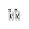 Tibetan Style Alloy Pendants, Cadmium Free & Lead Free, Letter N, N:16x7.5x2mm, Hole: 2mm, about 1265pcs/1000g