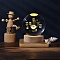 Glass Crystal Ball, with Base Stand Holder, Astronaut, Human, 50~60mm
