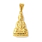 PVD Vacuum Plating 304 Stainless Steel Pendants, Avalokitesvara Charm, Golden, 28x16x4mm, Hole: 7x3mm