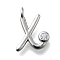 Brass Micro Pave Cubic Zirconia Pendants, Letter Charms, Rack Plating, Long-Lasting Plated, Cadmium Free & Lead Free, Letter X, 12.5x10x2mm, Hole: 1.6mm