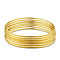 Brass Buddhist Bangle Sets, Real 24K Gold Plated, 2-1/2 inches(6.5cm), 8pcs/set
