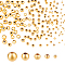 5 Style Brass Beads, Round, Real 14K Gold Plated, 2~6x1.5~5.5mm, Hole: 0.7~1.5mm, 200pcs/box