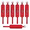 OLYCRAFT 7pcs Red Portable Leather Earring Holders PU Leather Keychain Hoop Earrings Blank Holder Organizer Imitation Leather Key Holder for Home Travel Hoop Earrings European Beads Storage Display