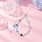 Cat Eye Mobile Straps, with Nylon Threads, Cyan, 207mm