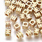 Brass Beads, Cube, Nickel Free, Real 18K Gold Plated, 3x3x3mm, Hole: 1.6mm