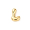 Brass Pendants, Cadmium Free & Nickel Free & Lead Free, Real 18K Gold Plated, Letter L, 22x14.5x6mm, Hole: 2.5x3mm