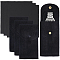 3 Sets Rectangle Velvet Single Watch Storage Bags, with 3 Sheets Microfiber Glasses Cloth, Black, Bag: 13x7x0.9cm
