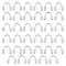 UNICRAFTALE 35pcs 316 Stainless Steel Wire Guardian Wire Protector Wire Guard Guardian Protectors Loops U Shape Accessories for DIY Necklaces Bracelets Jewelry Making 7x5x1.5mm, Hole 0.7mm