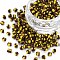 6/0 Glass Seed Beads, Opaque Colours Seep, Gold, 4mm, Hole: 1.5mm, about 4500pcs/bag