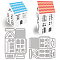 GLOBLELAND 2Pcs 3D House Cutting Dies Metal Building Die Cuts Embossing Stencils Template for Paper Card Making Decoration DIY Scrapbooking Album Craft Decor