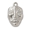 Anti-Tarnish 304 Stainless Steel Pendants, Mask Charm, Stainless Steel Color, 25.5x16x4.5mm, Hole: 1.6mm