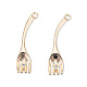 Подвески из латуни с прозрачным фианитом KK-N232-476-2