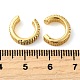 Латунные серьги-манжеты из прозрачного кубического циркония EJEW-K309-01G-5