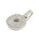Латунные микропаве прозрачные подвески с фианитом KK-B099-01P-O-2
