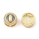 Латунный микро pave прозрачный кубик циркония подвески KK-K342-09G-04-2