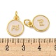 Подвески из латуни с покрытием из эмали KK-r153-10G-3