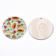 Подвески из дерева с принтом фруктов WOOD-S045-103B-05-2