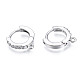 Латунные серьги-кольца из микро-паве с фианитами X-KK-T063-012P-NF-4