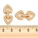 Застежки из латуни с микропейвом и прозрачным фианитом KK-D048-03G-2