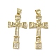 Латунные микропаве прозрачные подвески с фианитом KK-H466-09G-04-1