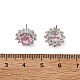 Серьги-гвоздики из латуни с микропаве из прозрачных кубических цирконий для женщин EJEW-G428-17P-5