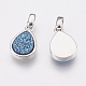 Естественно druzy агат подвески KK-G343-13B-P-2