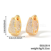 U-образные серьги-кольца из латуни с кубическим цирконием YK3626-4