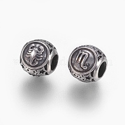 Европейские бусины из хирургической нержавеющей стали 316 STAS-F195-128P-09