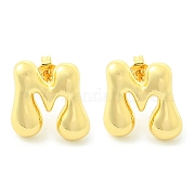 Серьги из латуни с покрытием стойки EJEW-S222-01G-M