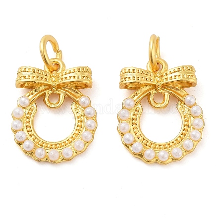 Подвески из АБС-пластика с бусинами ENAM-M008-04G-02-1