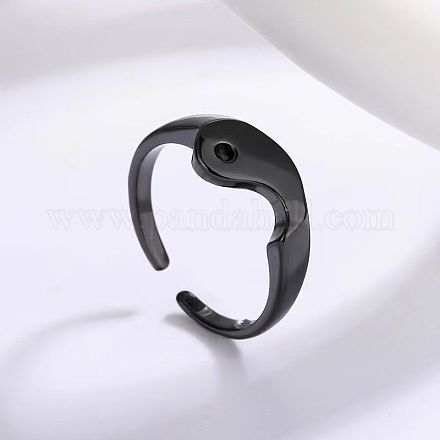 Сплав инь-ян с манжетными кольцами из стразов FS-WGEED3D-02-1