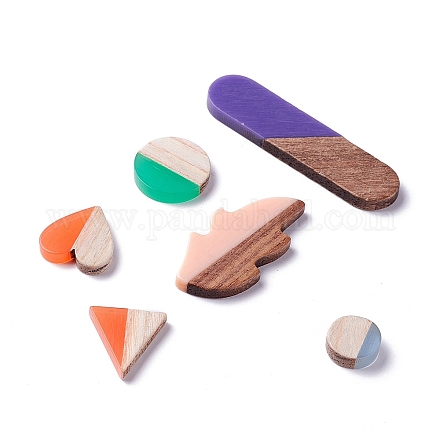 Кабошоны из дерева и смолы WOOD-XCP0001-32-1