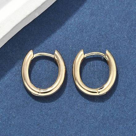 Овальные серьги-кольца из латуни EJEW-D320-09G-1