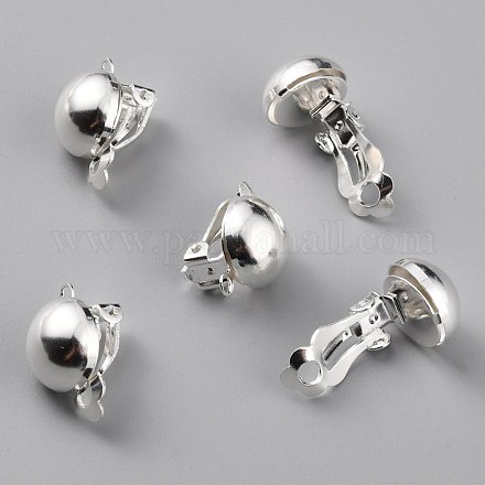 Латунные серьги с клипсами KK-O131-03S-A-1