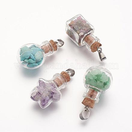 Природные и синтетические Gemstone подвески PALLOY-JF00274-1