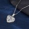304 Stainless Steel Polymer Clay Rhinestones Heart Openable Pendant Necklaces for Women, Crystal, Stainless Steel Color, 17.52 inch(44.5cm)