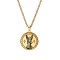 Retro Stainless Steel Archangel Michael Necklace Unisex Round Pendant Necklace